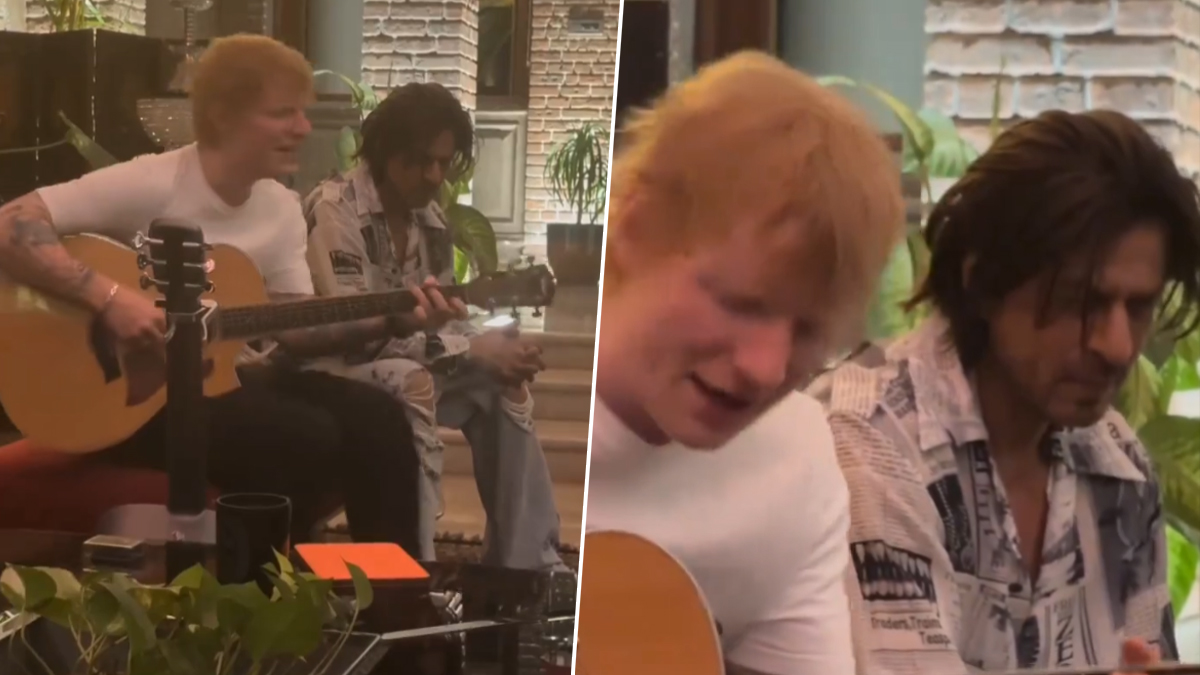 Shah-Rukh-Khan-and-Ed-Sheeran-At-Mannat